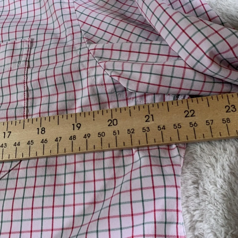 Southern Tide Shirt‎ Mens Medium Red Check Intercoastal Stretch Button Down LS